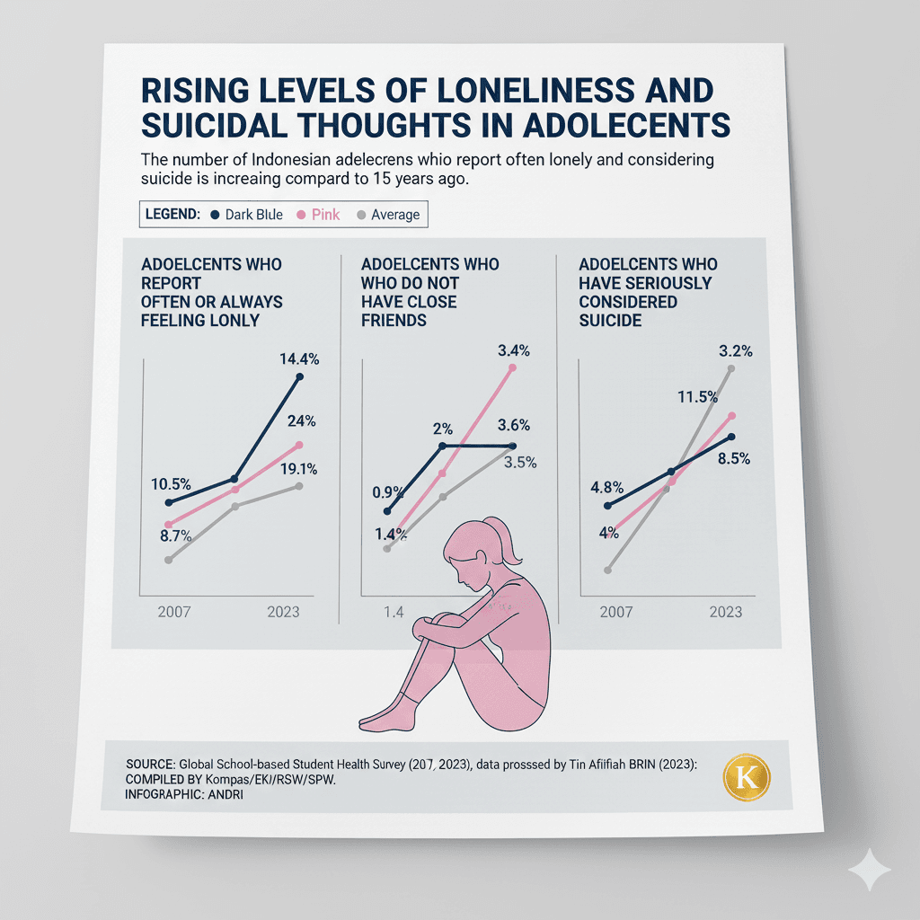 Rising Levels of Loneliness and Suicidal Thoughts in Adolecents