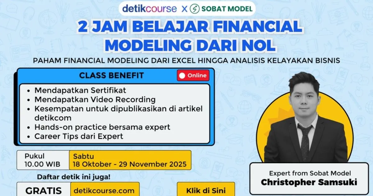 Detik Launches 7-Session Online Course: “2 Hours to Learn Financial Modeling from Zero”